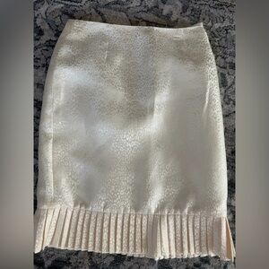 Vintage Signature by Larry Levine midi skirt Cream Leopard Print Size 8